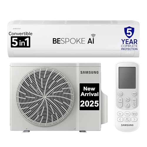 Samsung 1.5 Ton 3 Star AI Inverter Smart Split AC (WiFi, Energy Saving, Voice Control, Powerful Cooling, Copper, Digital Inverter, 4 Way swing, 5 Step Convertible, BESPOKE AI AR50F18D1LHNNA) 