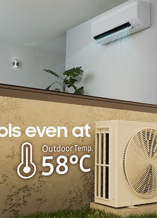 Samsung 1 Ton 3 Star Digital Inverter Split AC (Faster & Powerful Cooling even at 58 Degree C, 100% Copper, 5 year comprehensive warranty, 5 Step Convertible, AR50F12D0LHNNA, White) 