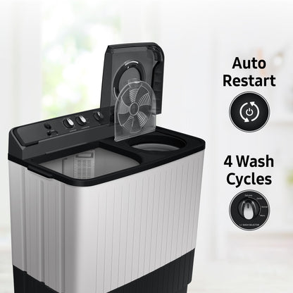 Samsung 10.5 kg, 5 star, Semi-Automatic Top Load Washing Machine (WT10C4260GG/TL, Air Turbo Drying, Light Gray,) 