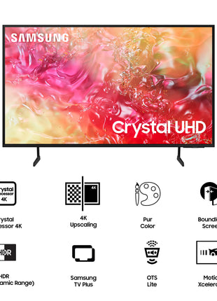 Samsung 108 cm (43 inches) 4K Ultra HD Smart LED TV UA43DU7000KLXL (Black) 