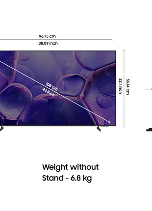 Samsung 108 cm (43 inches) Crystal 4K Vista Pro Ultra HD Smart LED TV UA43UE86AFULXL 