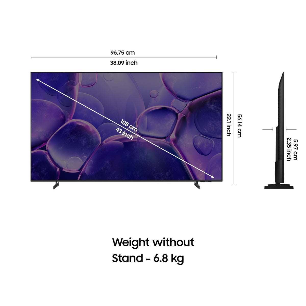 Samsung 108 cm (43 inches) Crystal 4K Vista Ultra HD Smart LED TV UA43UE81AFULXL 