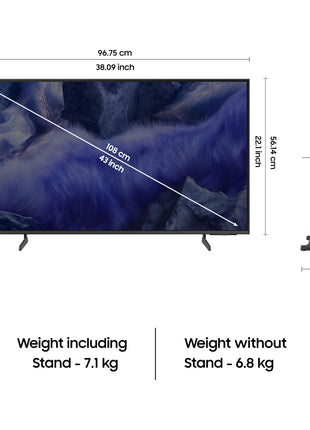 Samsung 108 cm (43 inches) Vision AI 4K Ultra HD Smart QLED TV QA43QEF1AULXL 