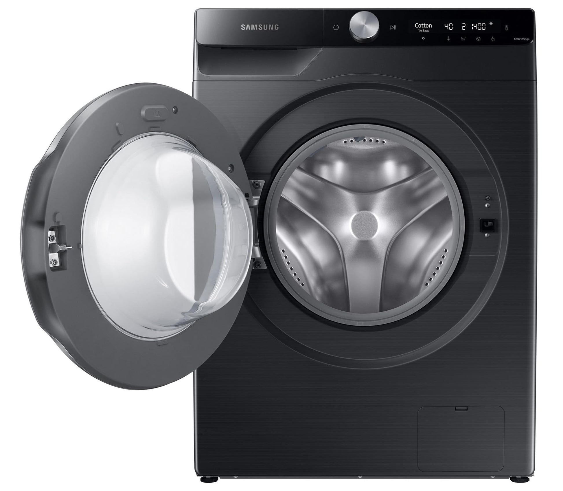 Samsung 11 kg, AI Control, Super Speed, Wi-Fi, Hygiene Steam with Inbuilt Heater, Digital Inverter, Fully-Automatic Front Load Washing Machine (WW11CG604DLBTL, BLACK CAVIAR) 