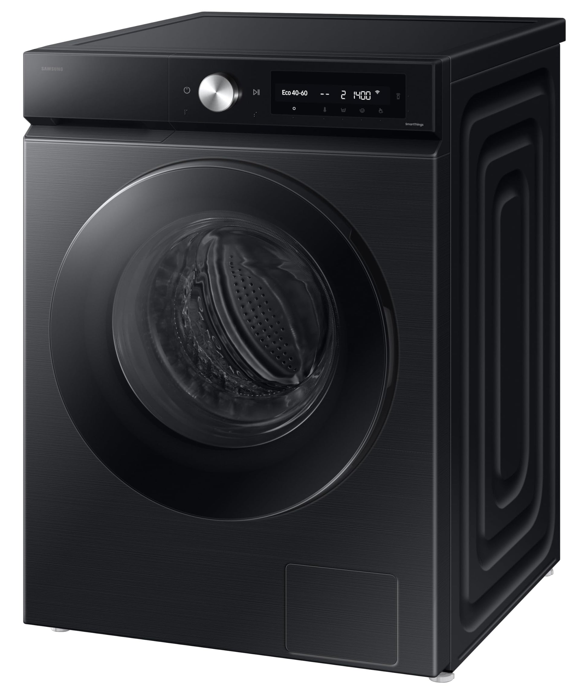 Samsung 12 kg, 5 Star, AI Control, Super Speed, Wi-Fi, Hygiene Steam with Inbuilt Heater, Digital Inverter, Fully-Automatic Front Load Washing Machine (WW12DB7B24GBTL, Black) 