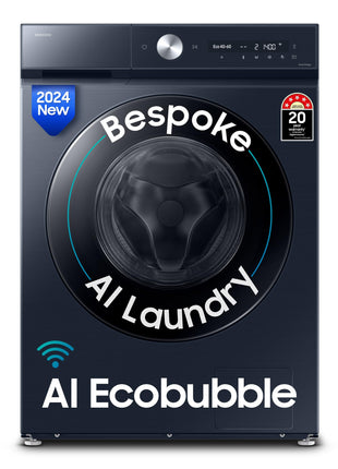 Samsung 12 kg, 5 Star, AI Control, Super Speed, Wi-Fi, Hygiene Steam with Inbuilt Heater, Digital Inverter, Fully-Automatic Front Load Washing Machine (WW12DB8B54GSTL, Navy) 