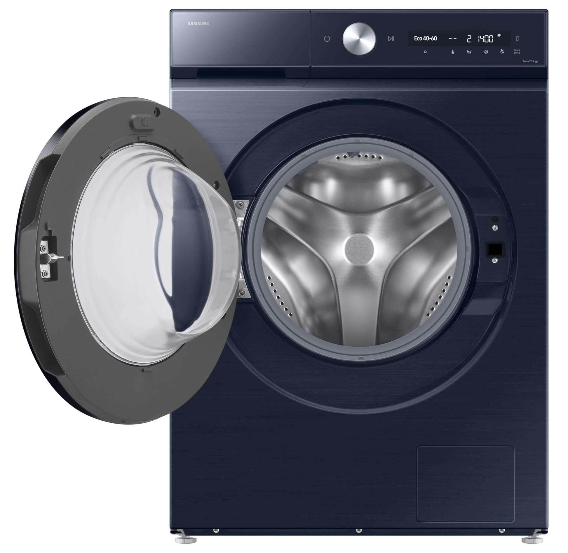 Samsung 12 kg, 5 Star, AI Control, Super Speed, Wi-Fi, Hygiene Steam with Inbuilt Heater, Digital Inverter, Fully-Automatic Front Load Washing Machine (WW12DB8B54GSTL, Navy) 