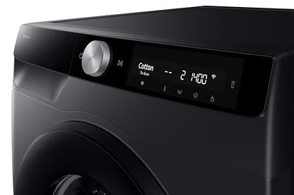 Samsung 12 kg, 5 Star, AI Control, Super Speed, Wi-Fi, Hygiene Steam with Inbuilt Heater, Digital Inverter, Fully-Automatic Front Load Washing Machine (WW12DG6B24ABTL, Black) 