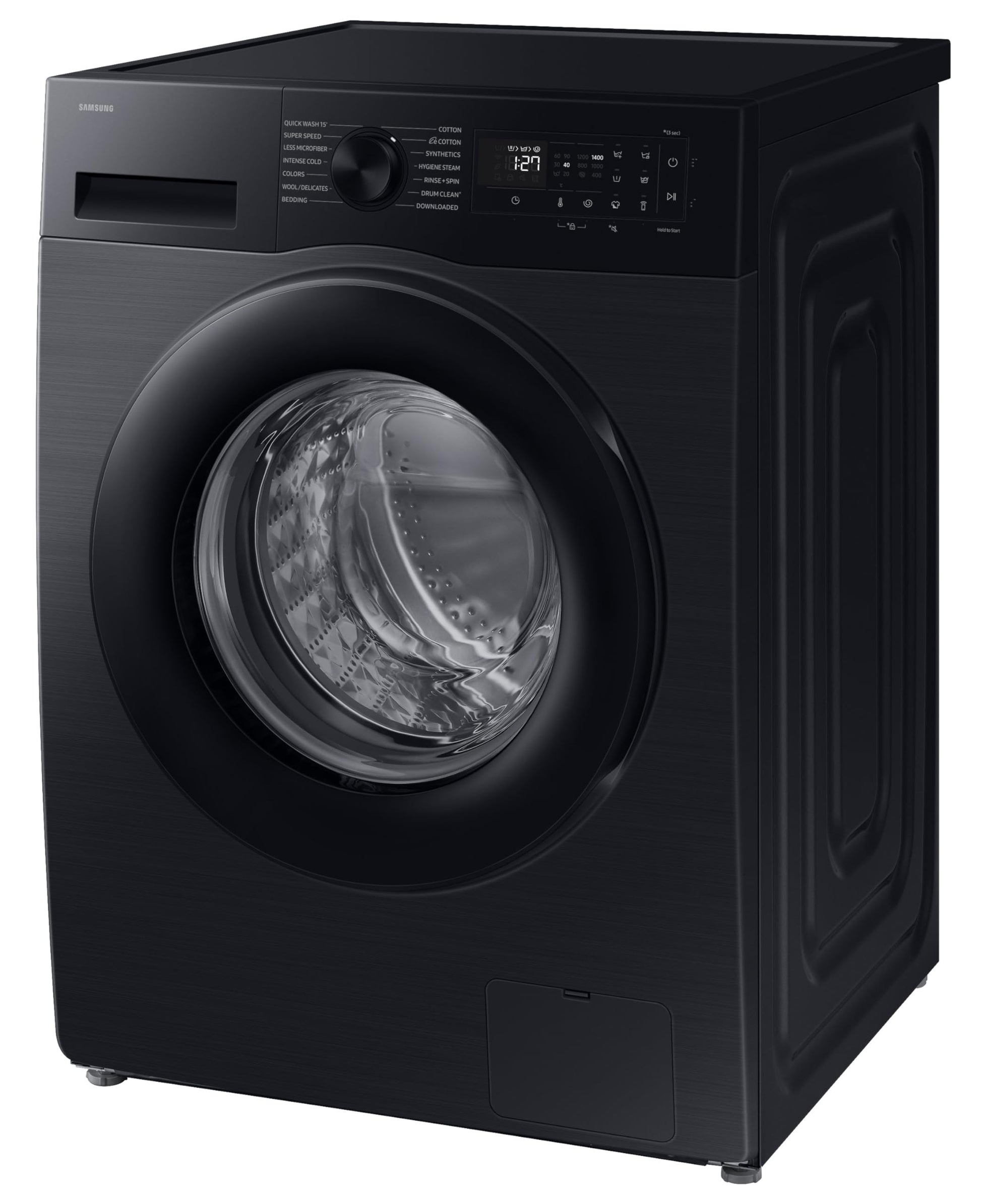 Samsung 12 kg, 5 Star, Super Speed, Wi-Fi, Hygiene Steam with Inbuilt Heater, Digital Inverter, Fully-Automatic Front Load Washing Machine (WW12DG5B24ABTL, Black) 