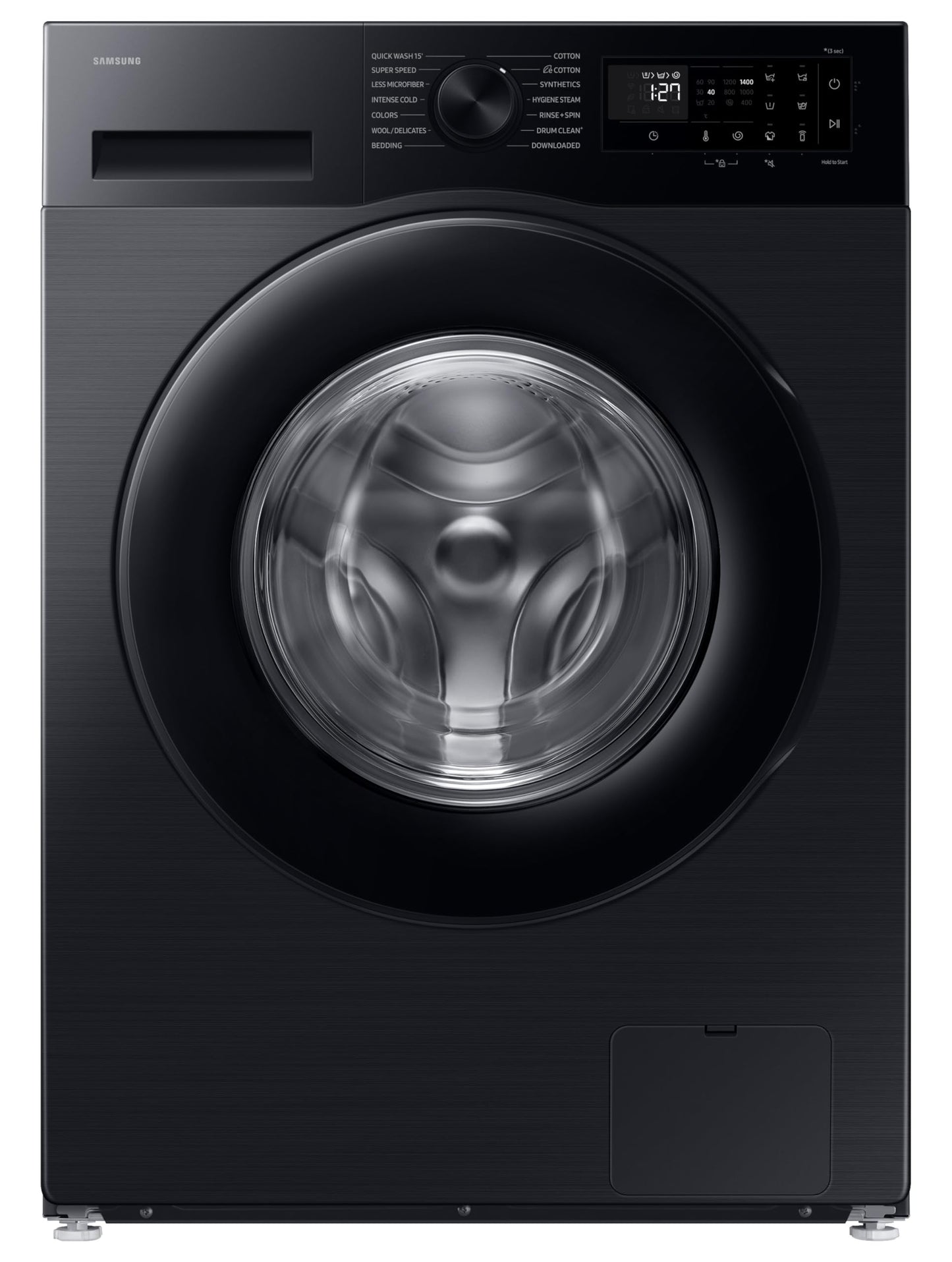 Samsung 12 kg, 5 Star, Super Speed, Wi-Fi, Hygiene Steam with Inbuilt Heater, Digital Inverter, Fully-Automatic Front Load Washing Machine (WW12DG5B24ABTL, Black) 