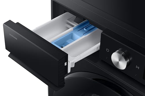 Samsung 12 kg (Wash) / 7 kg (Dry), 5 Star, AI EcoBubble, AI Control, AI Energy Mode, Air Wash, Hygiene Steam, Wi-Fi, Digital Inverter, Fully-Automatic Front Load Washer Dryer (WD12FB7B34GBTL, Black) 