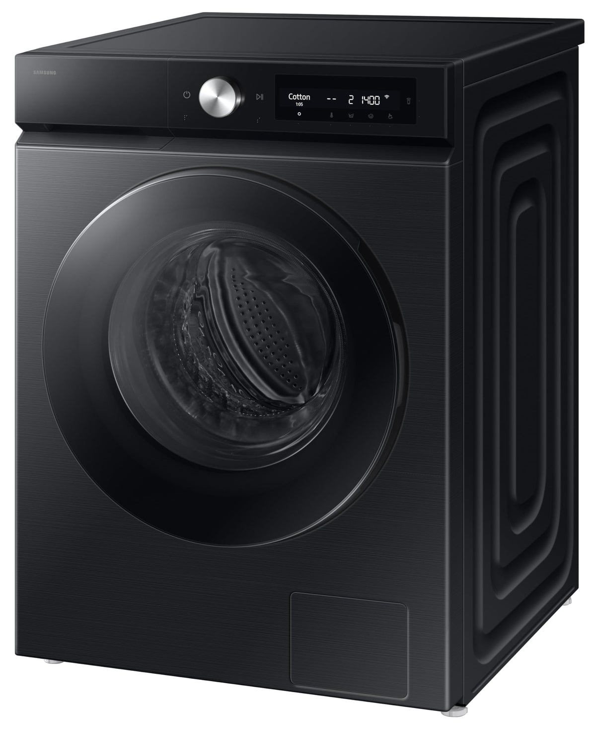 Samsung 12 kg (Wash) / 7 kg (Dry), 5 Star, AI EcoBubble, AI Control, AI Energy Mode, Air Wash, Hygiene Steam, Wi-Fi, Digital Inverter, Fully-Automatic Front Load Washer Dryer (WD12FB7B34GBTL, Black) 