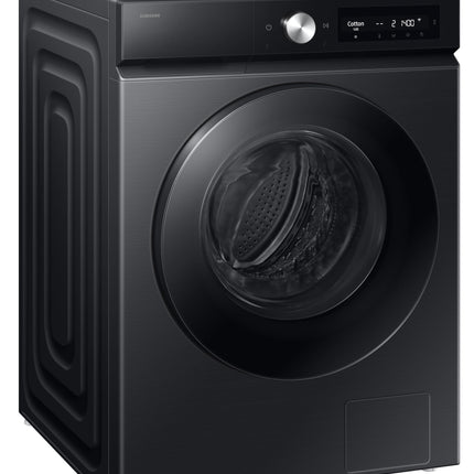 Samsung 12 kg (Wash) / 7 kg (Dry), 5 Star, AI EcoBubble, AI Control, AI Energy Mode, Air Wash, Hygiene Steam, Wi-Fi, Digital Inverter, Fully-Automatic Front Load Washer Dryer (WD12FB7B34GBTL, Black) 