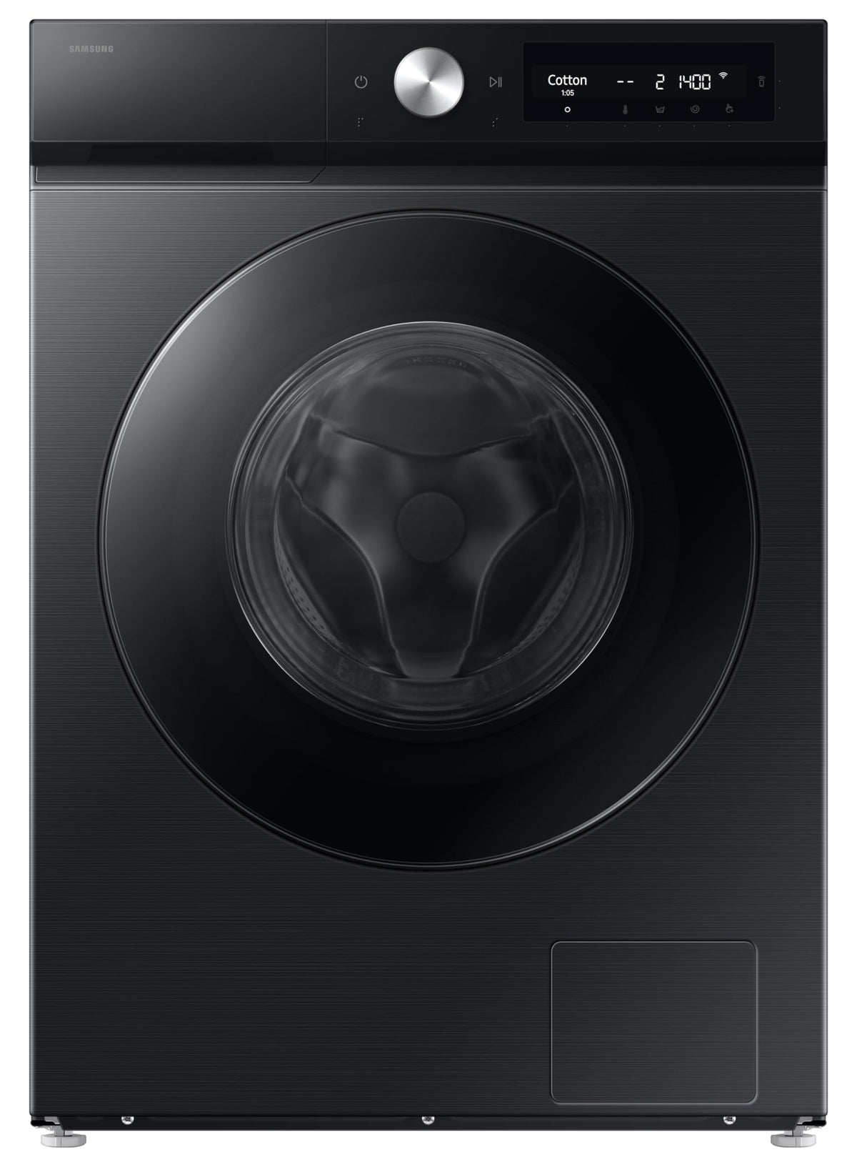 Samsung 12 kg (Wash) / 7 kg (Dry), 5 Star, AI EcoBubble, AI Control, AI Energy Mode, Air Wash, Hygiene Steam, Wi-Fi, Digital Inverter, Fully-Automatic Front Load Washer Dryer (WD12FB7B34GBTL, Black) 