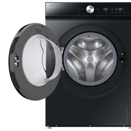 Samsung 12 kg (Wash) / 7 kg (Dry), 5 Star, AI EcoBubble, AI Wash, AI Control, AI Energy Mode, Air Wash, Hygiene Steam, Wi-Fi, Fully-Automatic Front Load Washer Dryer (WD12FB8B94GBTL, Black) 