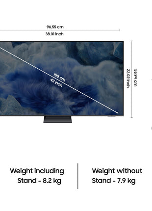 Samsung 138 cm (43 inches) 4K Ultra HD QLED Smart TV QA43Q8FAAULXL (Black) 