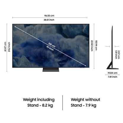 Samsung 138 cm (43 inches) 4K Ultra HD QLED Smart TV QA43Q8FAAULXL (Black) 