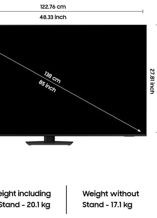 Samsung 138 cm (55 inches) 4K Ultra HD Mini LED AI Smart Neo-QLED TV QA55QN85DBULXL (Graphite Black) 