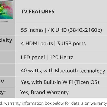 Samsung 138 cm (55 inches) 4K Ultra HD Smart LED TV 55Q8CN (Black) 