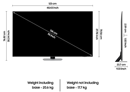 Samsung 138 cm (55 inches) 4K Ultra HD Smart Neo QLED TV QA55QN90CAKLXL (Carbon Silver) 