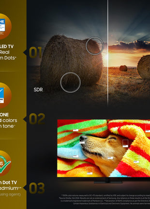 Samsung 138 cm (55 inches) 4K Ultra HD Smart QLED TV QA55Q70DAULXL (Titan Gray) 