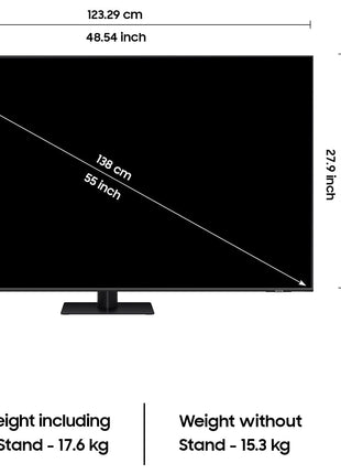 Samsung 138 cm (55 inches) 4K Ultra HD Smart QLED TV QA55Q70DAULXL (Titan Gray) 
