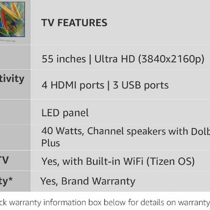 Samsung 138 cm (55 inches) 4K Ultra HD Smart QLED TV QA55Q7F 