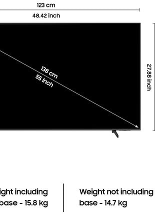 Samsung 138 cm (55 inches) 4K Ultra HD Smart QLED TV QA55QE1CAKLXL (Titan Gray) 