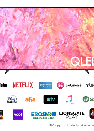 Samsung 138 cm (55 inches) 4K Ultra HD Smart QLED TV QA55QE1CAKLXL (Titan Gray) 