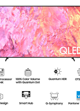 Samsung 138 cm (55 inches) 4K Ultra HD Smart QLED TV QA55QE1CAKLXL (Titan Gray) 