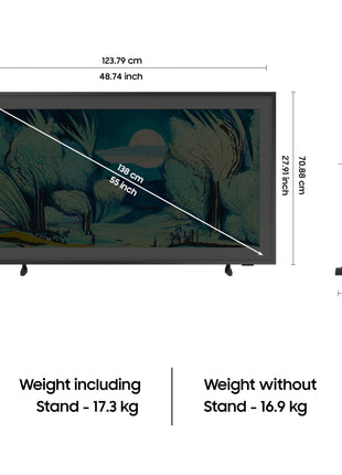 Samsung 138 cm (55 inches) The Frame Series 4K Ultra HD Smart QLED TV QA55LS03FAULXL 