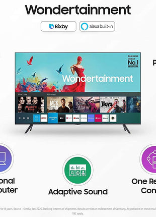 Samsung 138 cm (55 inches) Wondertainment Series 4K Ultra HD LED Smart TV UA55TUE60FKLXL (Titan Gray) 
