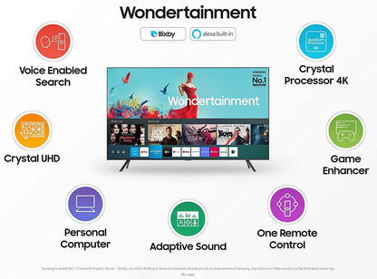 Samsung 138 cm (55 inches) Wondertainment Series 4K Ultra HD LED Smart TV UA55TUE60FKLXL (Titan Gray) 