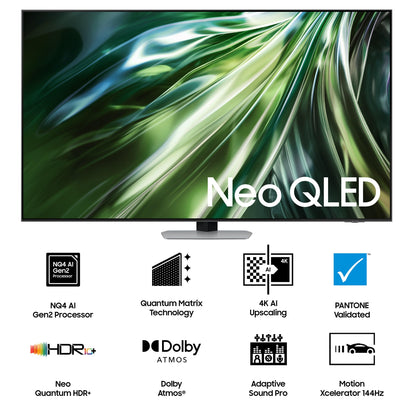 Samsung 163 cm (65 inches) 4K Ultra HD Mini LED AI Smart Neo-QLED TV QA65QN90DAULXL (Carbon Silver) 