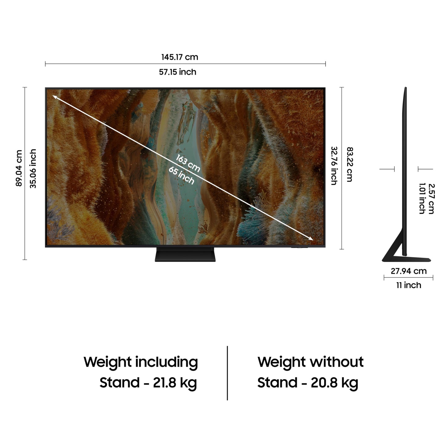 Samsung 163 cm (65 inches) 4K Ultra HD Mini-LED Neo-QLED Smart TV QA65QN70FAULXL 
