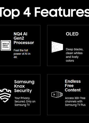 Samsung 163 cm (65 inches) 4K Ultra HD Smart OLED TV QA65S90DAULXL (Graphite Black) 