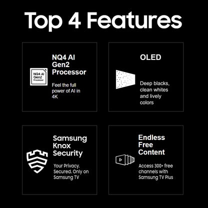 Samsung 163 cm (65 inches) 4K Ultra HD Smart OLED TV QA65S90DAULXL (Graphite Black) 