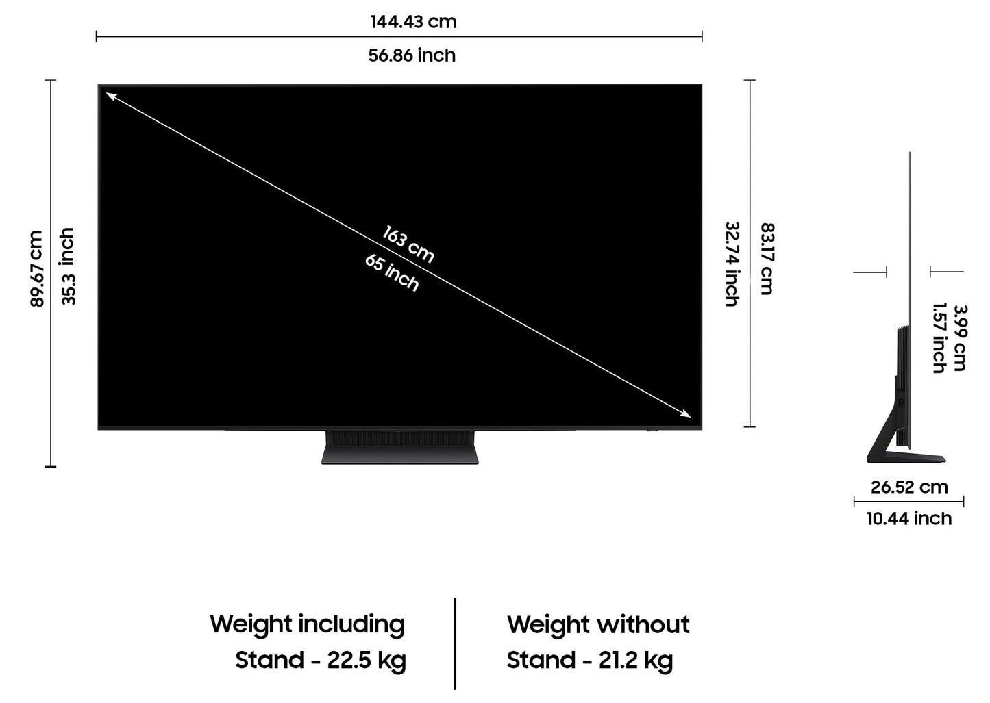 Samsung 163 cm (65 inches) 4K Ultra HD Smart OLED TV QA65S90DAULXL (Graphite Black) 