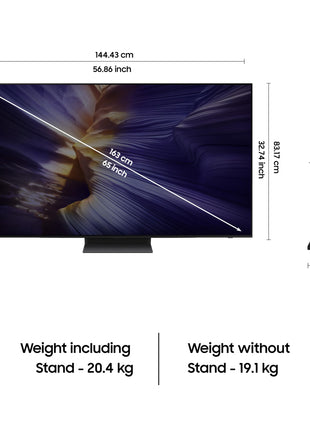 Samsung 163 cm (65 inches) 4K Ultra HD Smart OLED TV QA65S90FAELXL (Graphite Black) 