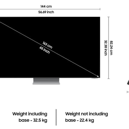 Samsung 163 cm (65 inches) 8K Ultra HD Smart Neo QLED TV QA65QN700CKXXL (Titan Black) 