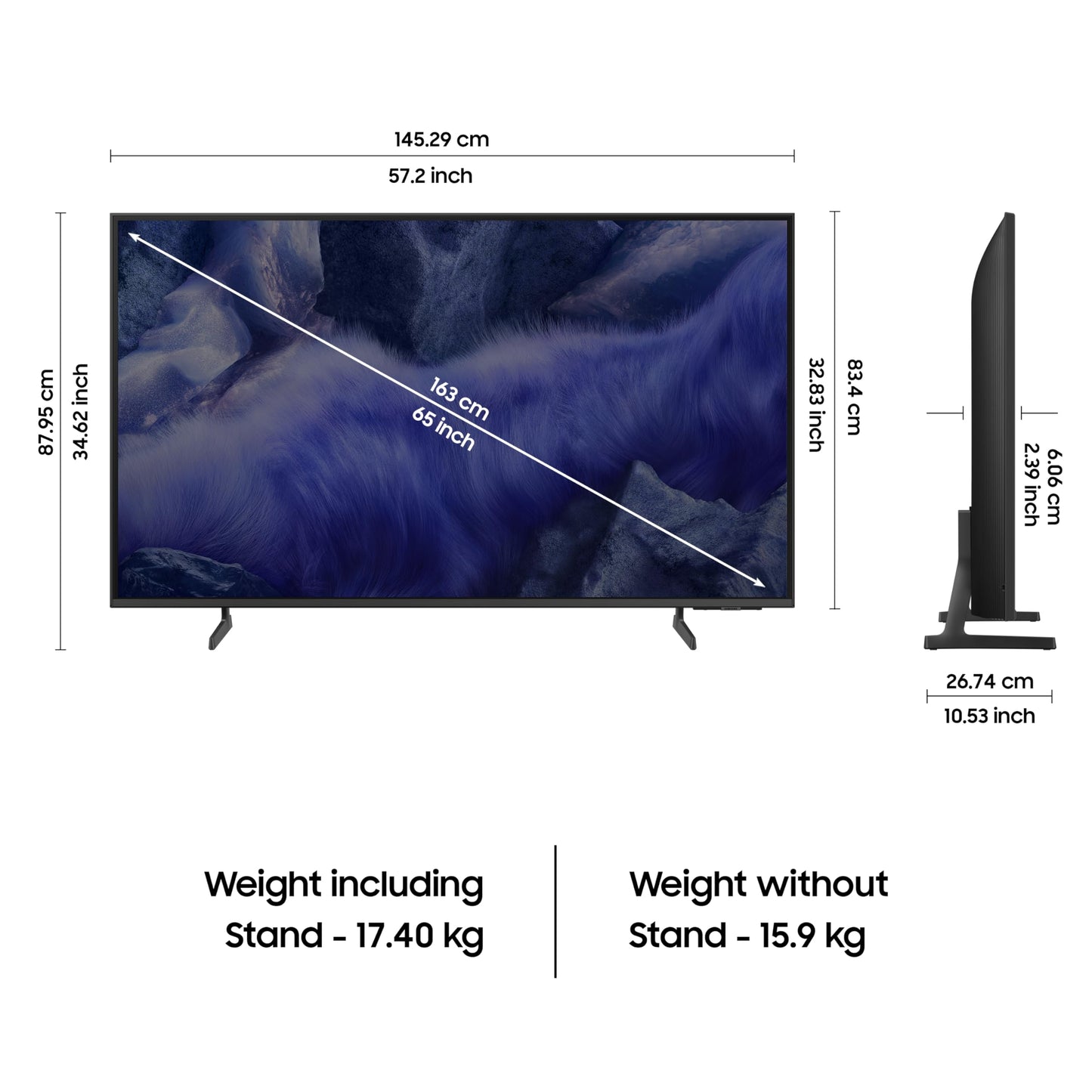 Samsung 163 cm (65 inches) Crystal 4K Vista Ultra HD Smart LED TV UA65UE81AFULXL 