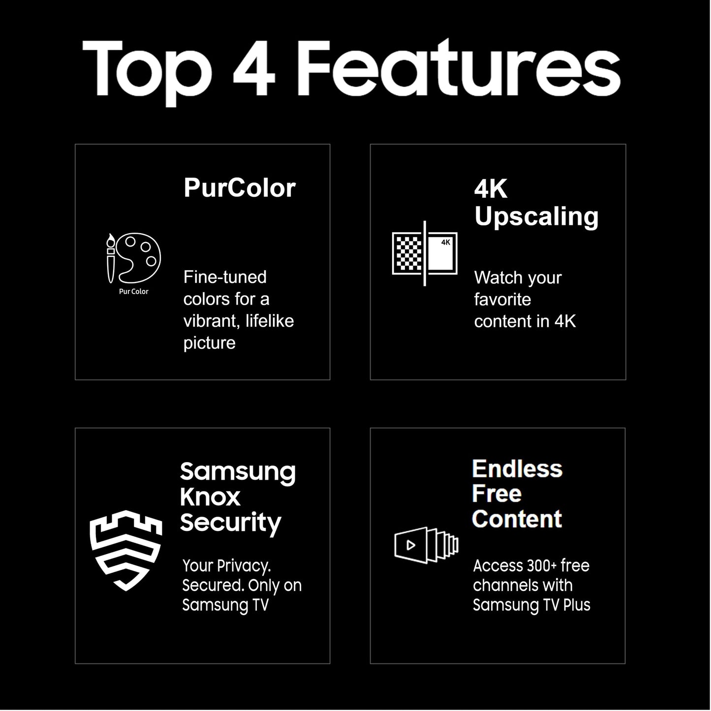 Samsung 163 cm (65 inches) D Series Brighter Crystal 4K Vivid Pro Ultra HD Smart LED TV UA65DUE77AKLXL (Black) 