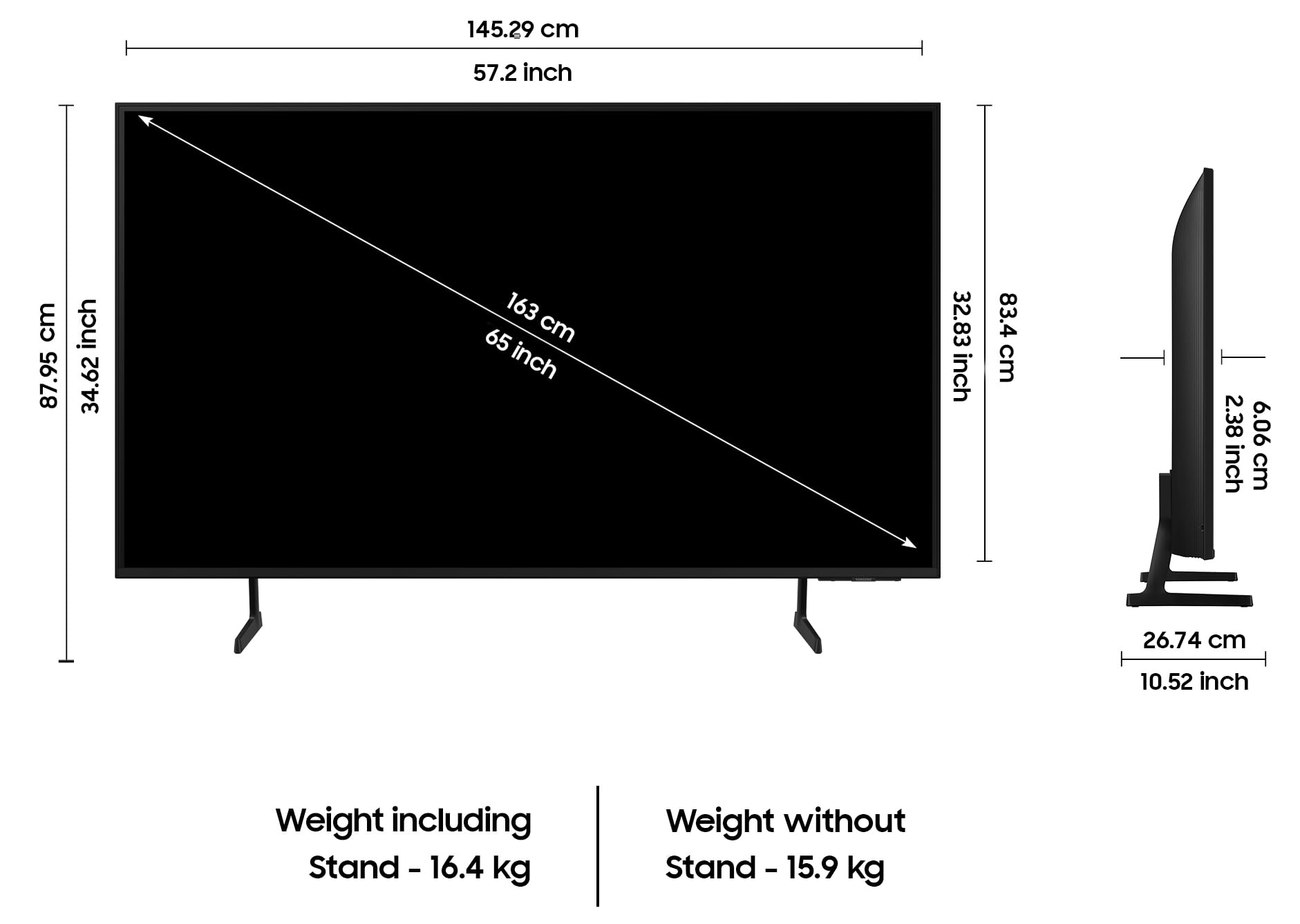 Samsung 163 cm (65 inches) D Series Brighter Crystal 4K Vivid Pro Ultra HD Smart LED TV UA65DUE77AKLXL (Black) 