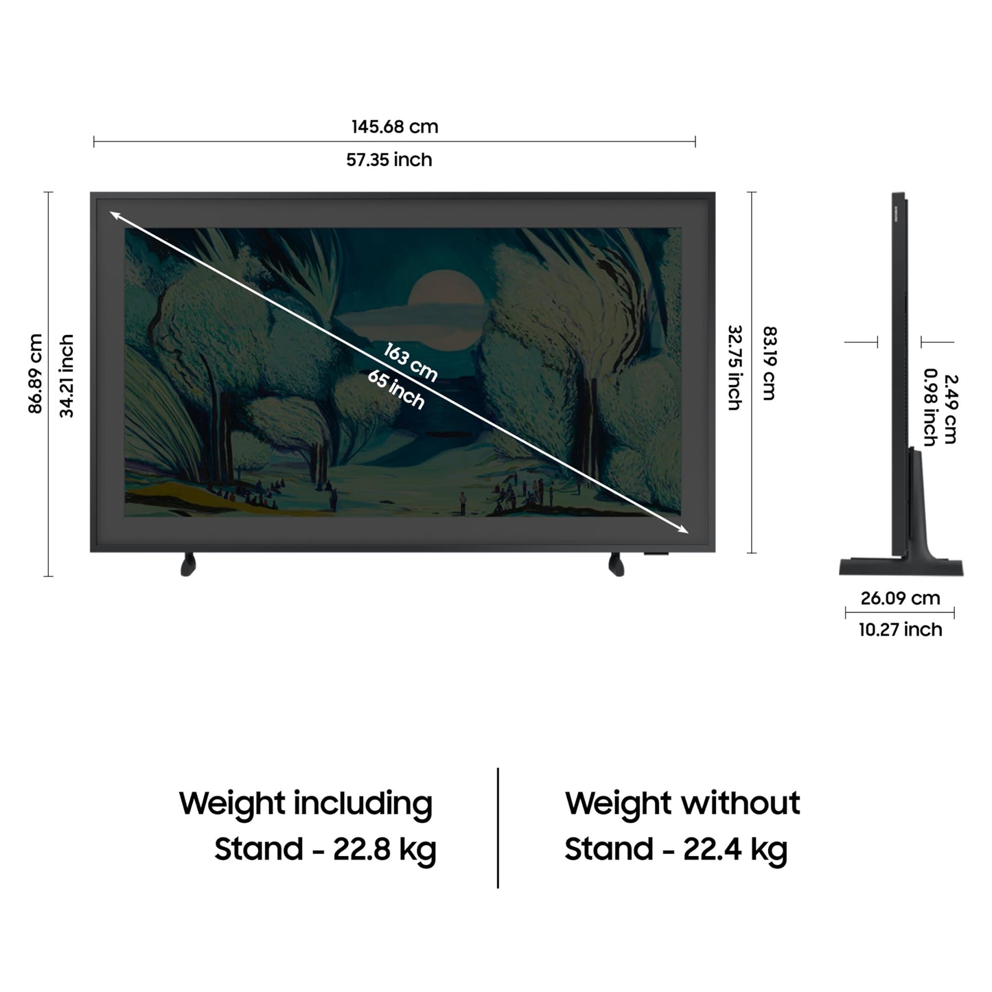 Samsung 163 cm (65 inches) The Frame Series 4K Ultra HD Smart QLED TV QA65LS03FAULXL 