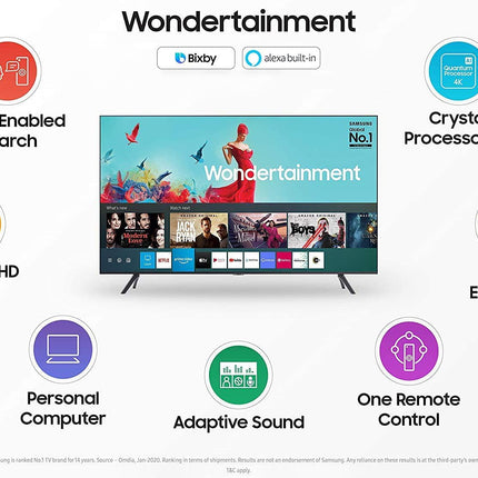 Samsung 163 cm (65 inches) Wondertainment Series 4K Ultra HD LED Smart TV UA65TUE60AKBXL (Titan Gray) 
