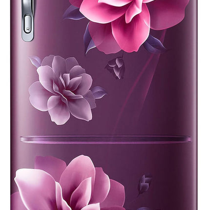Samsung 183 L, 4 Star, Digital Inverter, Direct-Cool Single Door Refrigerator (RR20C1824CR/HL, Red, Camellia Purple, Base Stand Drawer) 