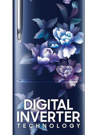 Samsung 183 L, 4 Star, Digital Inverter, Direct-Cool Single Door Refrigerator (RR20C1824HV/HL, Himalaya poppy Blue, Base Stand Drawer) 