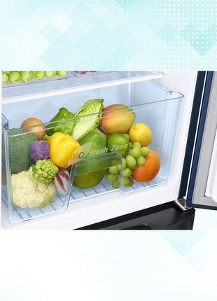 Samsung 183 L, 4 Star, Digital Inverter, Direct-Cool Single Door Refrigerator (RR20C1824HV/HL, Himalaya poppy Blue, Base Stand Drawer) 