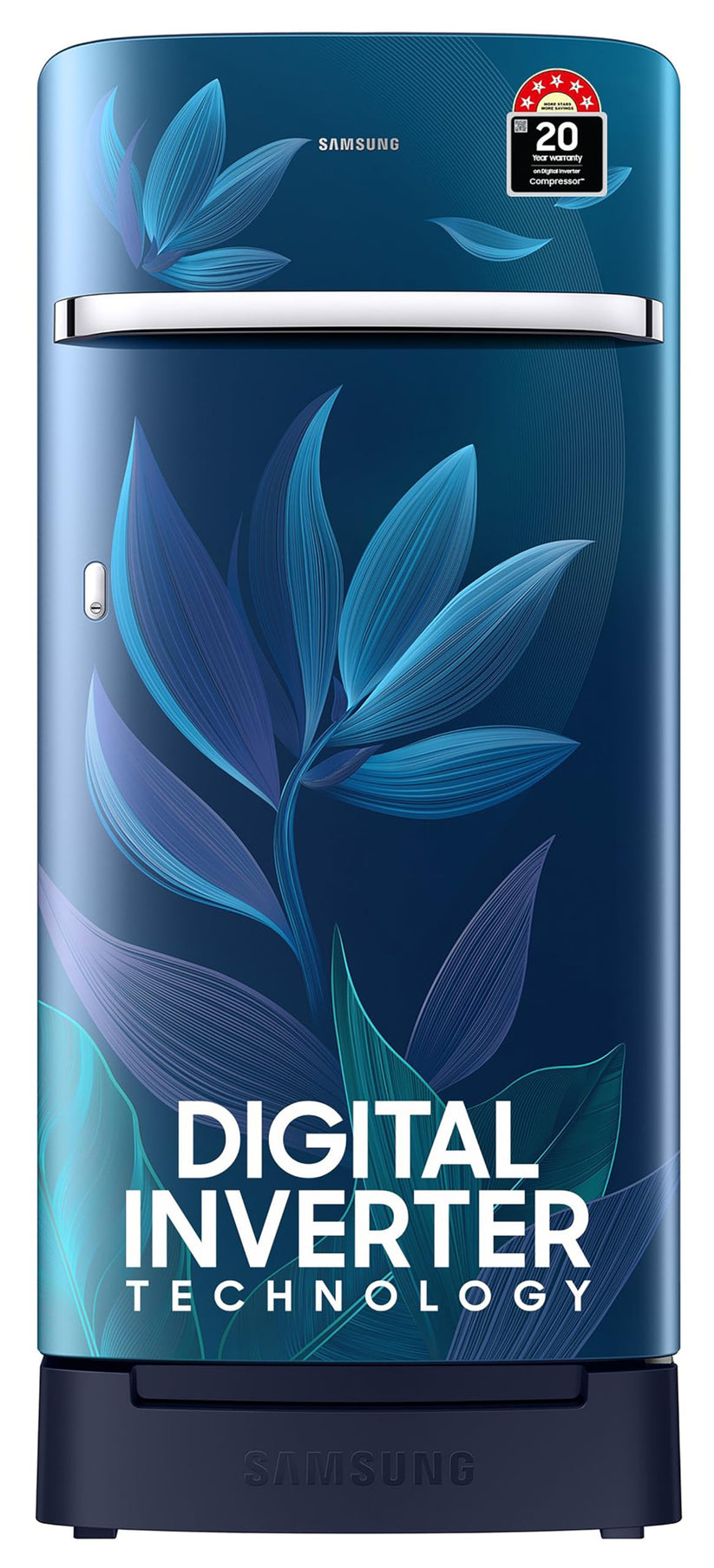 Samsung 189L 5 Star Single Door Fridge - Paradise Bloom Blue