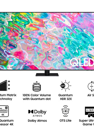 Samsung 189 cm (75 inches) 4K Ultra HD Smart QLED TV QA75Q70BAKXXL (Titan Grey) 